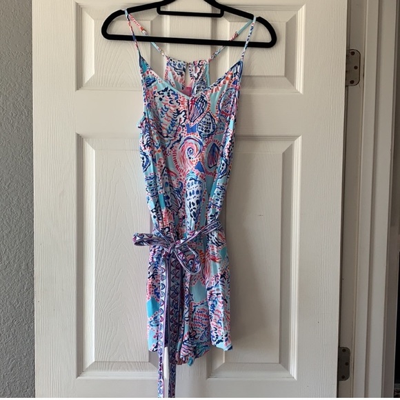 Lilly Pulitzer Pants - Lilly Pulitzer Deanna romper in Shell Me About It
